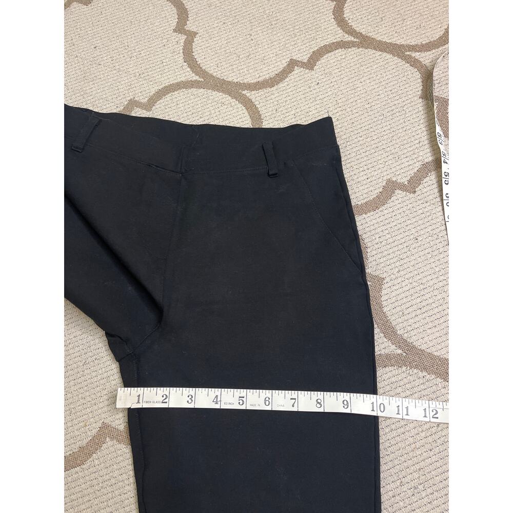 Quince Black ultra stretch ponte straight leg pants, size medium petite - Picture 9 of 15
